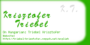 krisztofer triebel business card